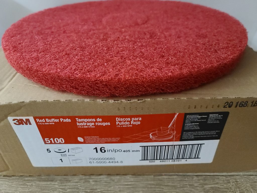 3M 16" Red Scrubbing Buffer Pad Buffer Disc WSF